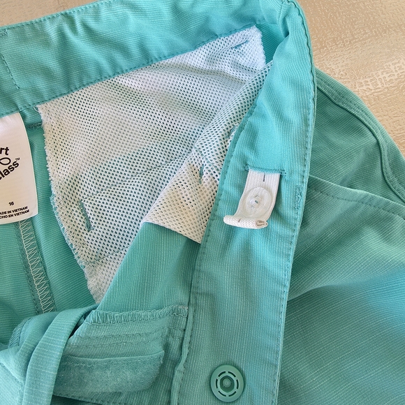 Art Class kid's aqua shorts sporty coastal summer casual lightweight size 16 - Picture 7 of 9